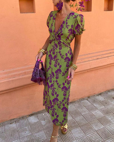 Jusell - Elegant blomstret kjole