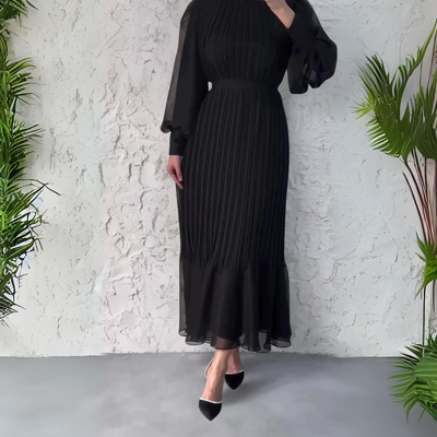 Hannah - Plisseret elegant kjole