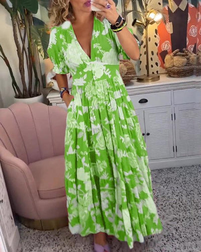 FLORIANA - Levende blomstret kjole
