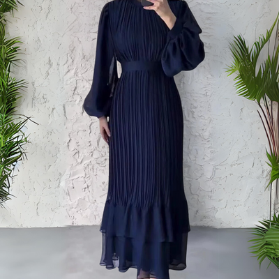 Hannah - Plisseret elegant kjole