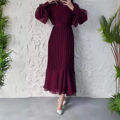 Hannah - Plisseret elegant kjole