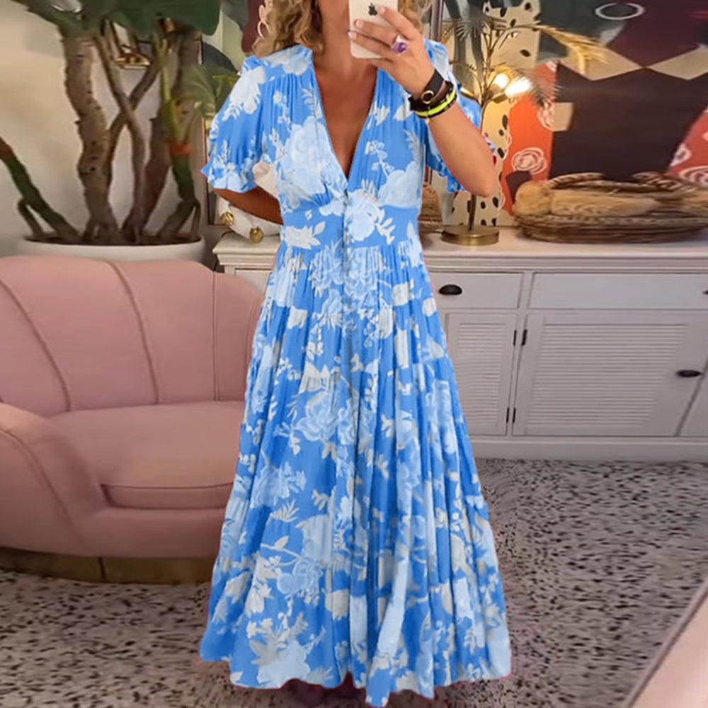 FLORIANA - Levende blomstret kjole