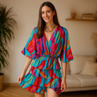 Desiree - Stilfuld kjole med print
