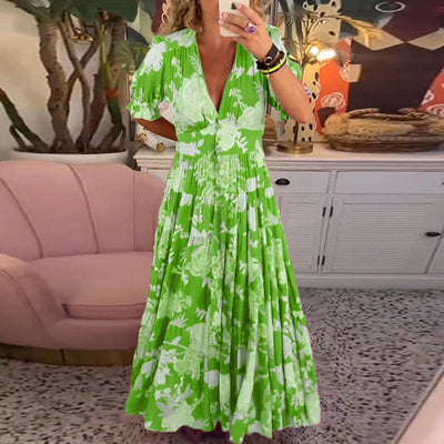 FLORIANA - Levende blomstret kjole