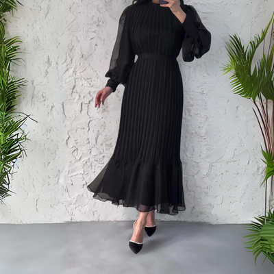 Hannah - Plisseret elegant kjole