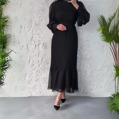 Hannah - Plisseret elegant kjole