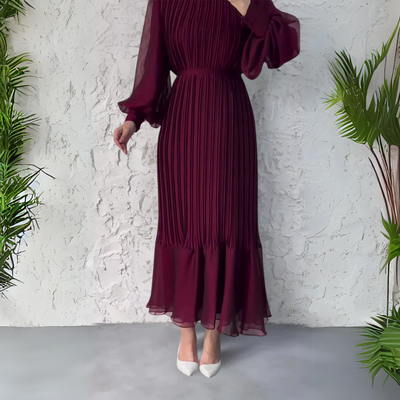 Hannah - Plisseret elegant kjole