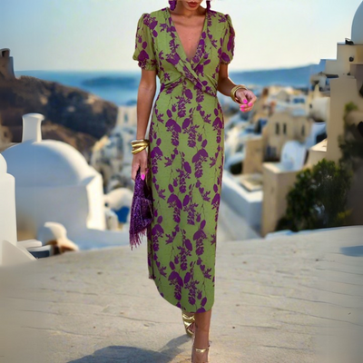 Jusell - Elegant blomstret kjole