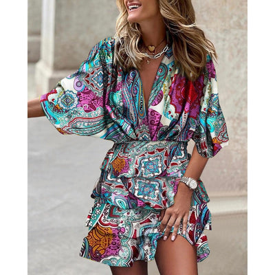 Desiree - Stilfuld kjole med print