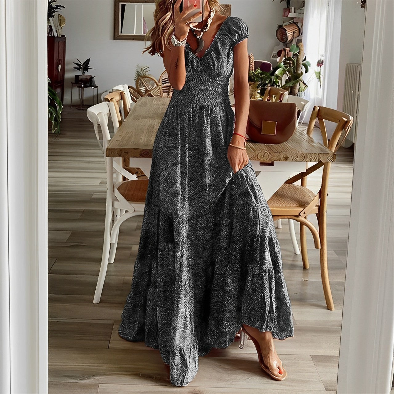 Maria - Elegant boho-kjole