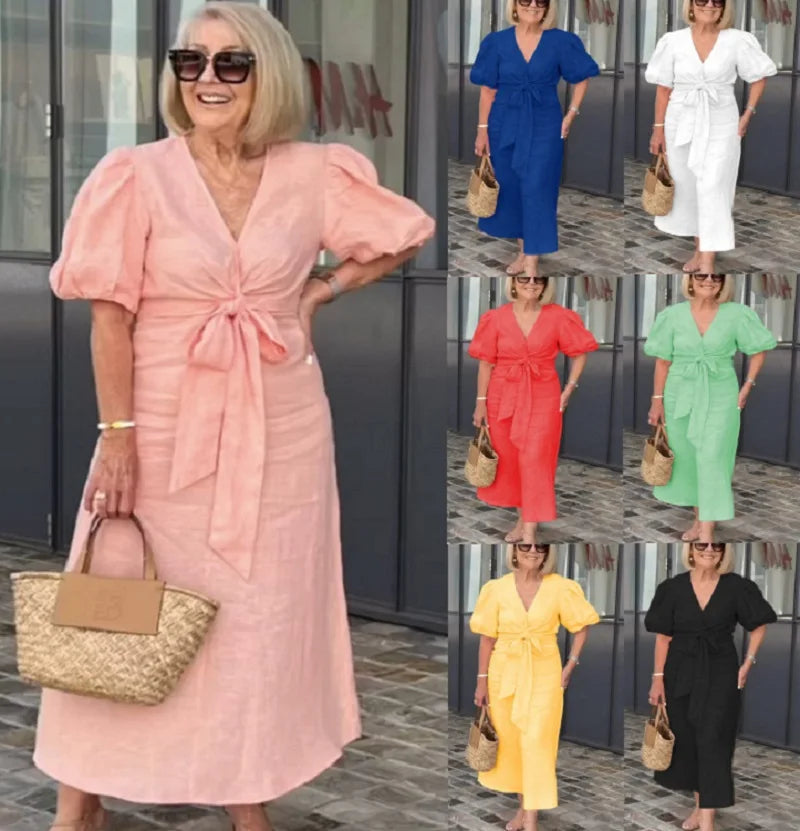 Kourtney - Elegant kjole med V-hals