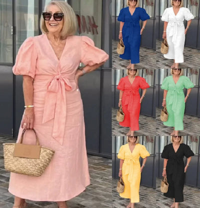 Kourtney - Elegant kjole med V-hals