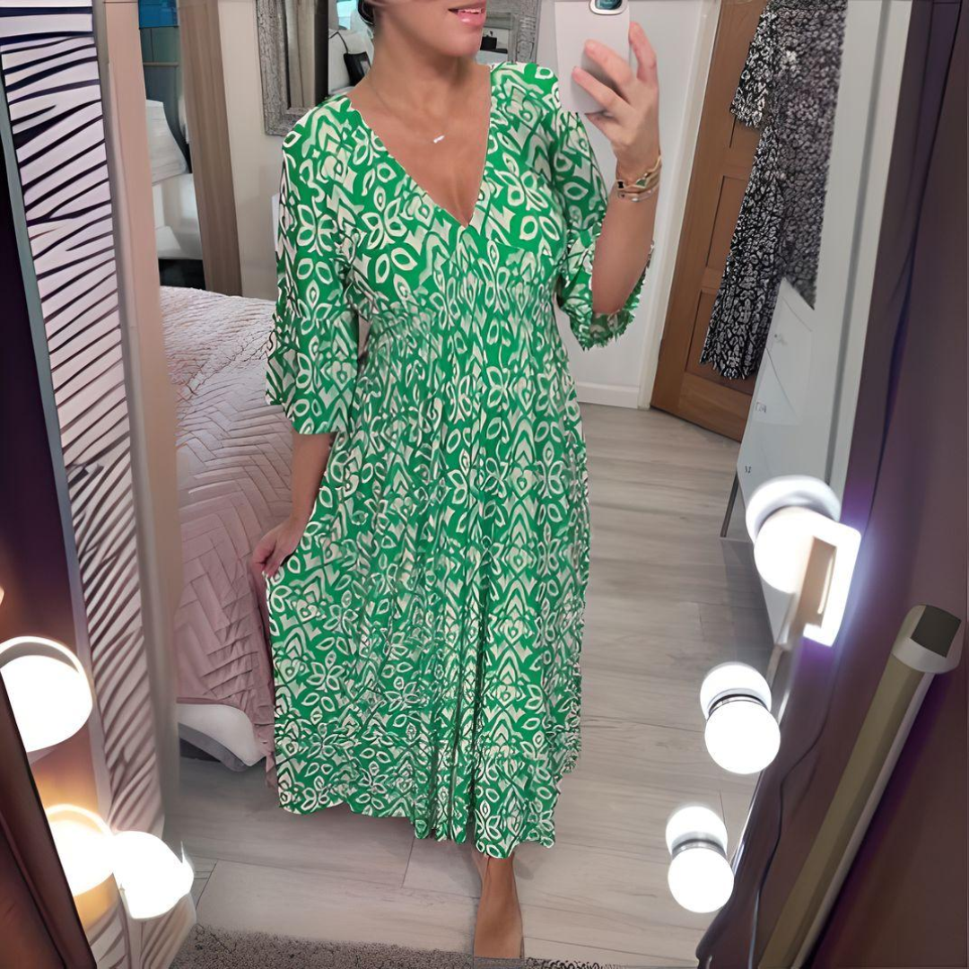 Isabella - Boho-printet kjole