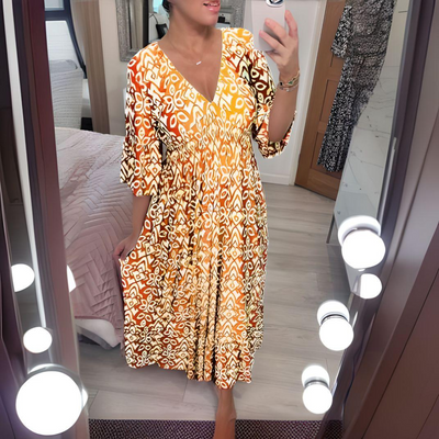 Isabella - Boho-printet kjole
